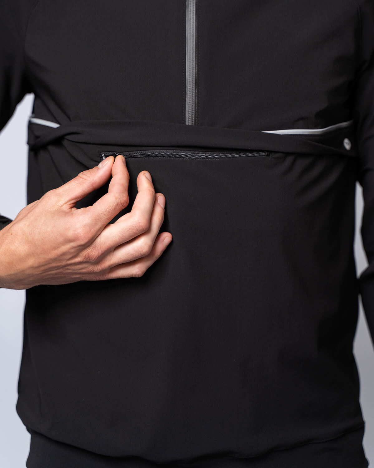 The Movement Half Zip Jacket | Black - Mettle Mesh